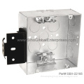 2-1/8" Deep, 4-11/16" Junction Box with a Metal Stud Bracket and Clamps for Flexible Metal Conduits (SBX-22185)